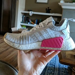 Pink & White Adidas Boost